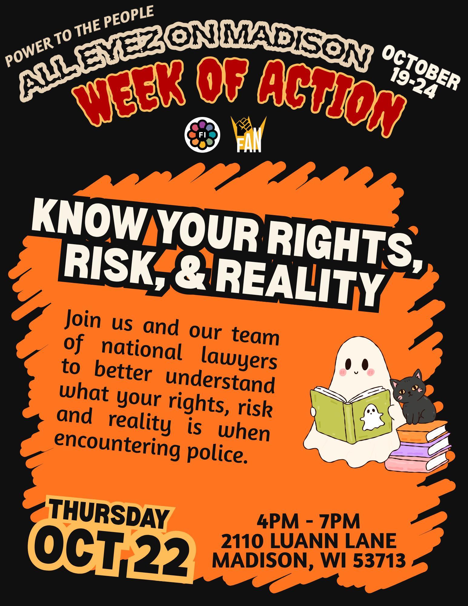 Know Your Rights, Risk, & Reality flyer