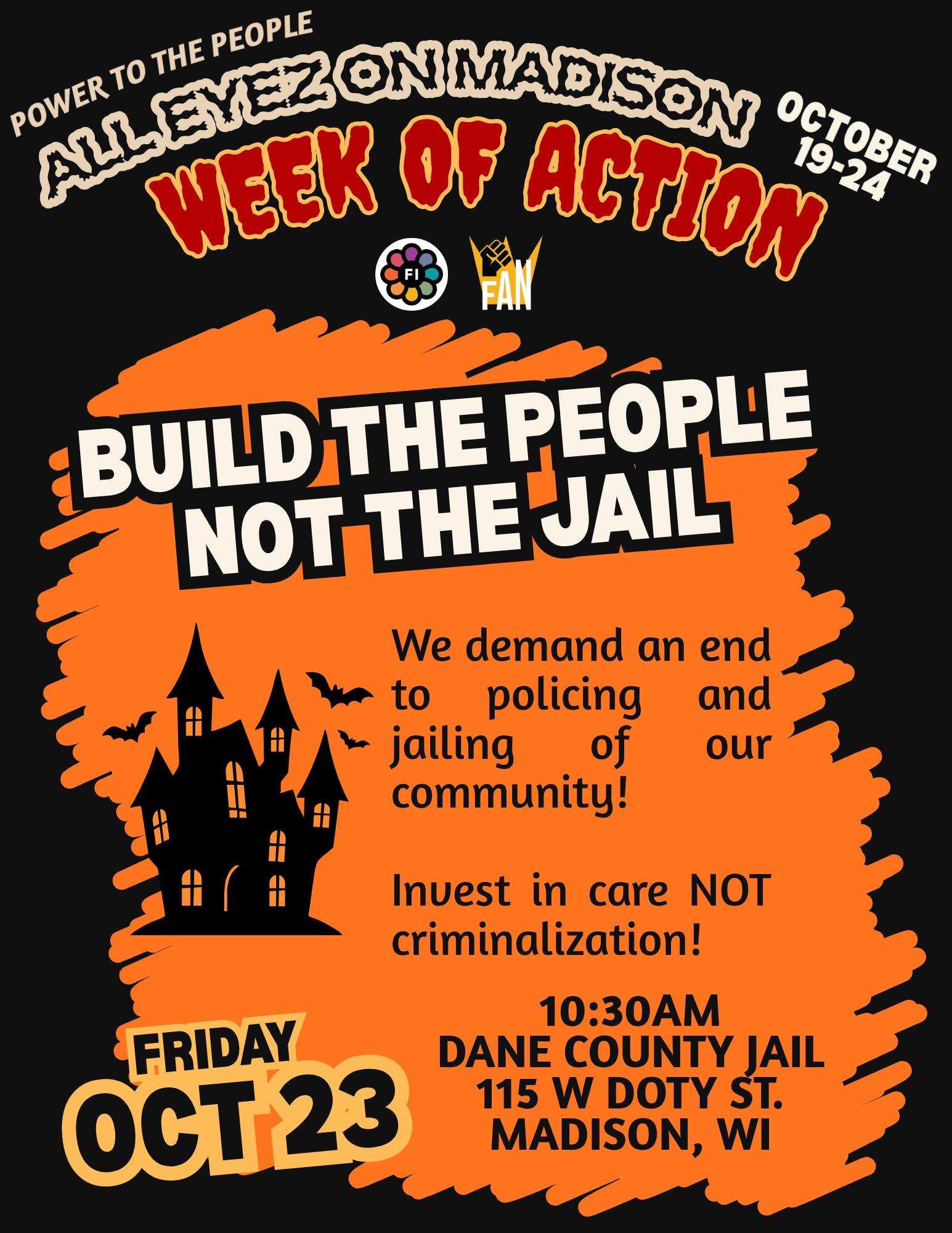Build the People Not the Jail flyer
